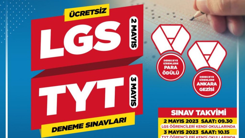 GENÇLER, LGS VE TYT DENEME SINAVINDA BULUŞUYOR