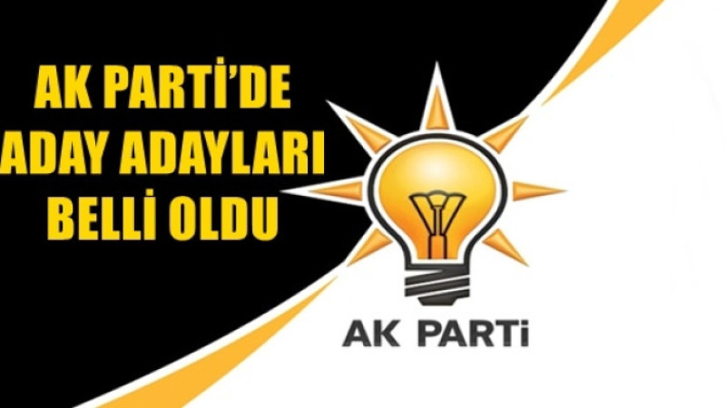 AK PARTİ'DE ADAY ADAYLARI BELLİ OLDU      