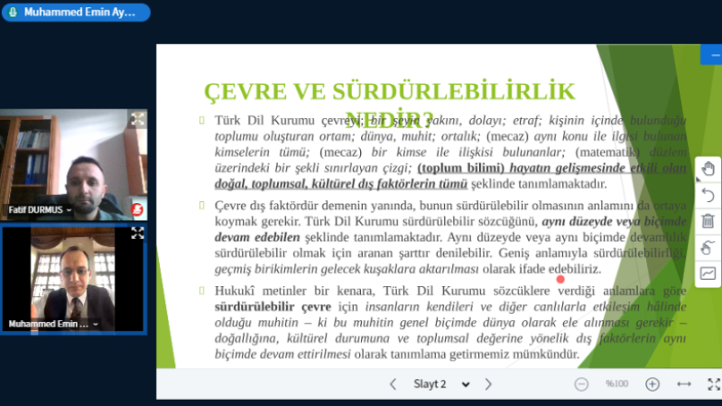 Sosyal Bilimler Meslek Yüksekokulu’nda Hukuk Çevre İlişkisi Söyleşisi